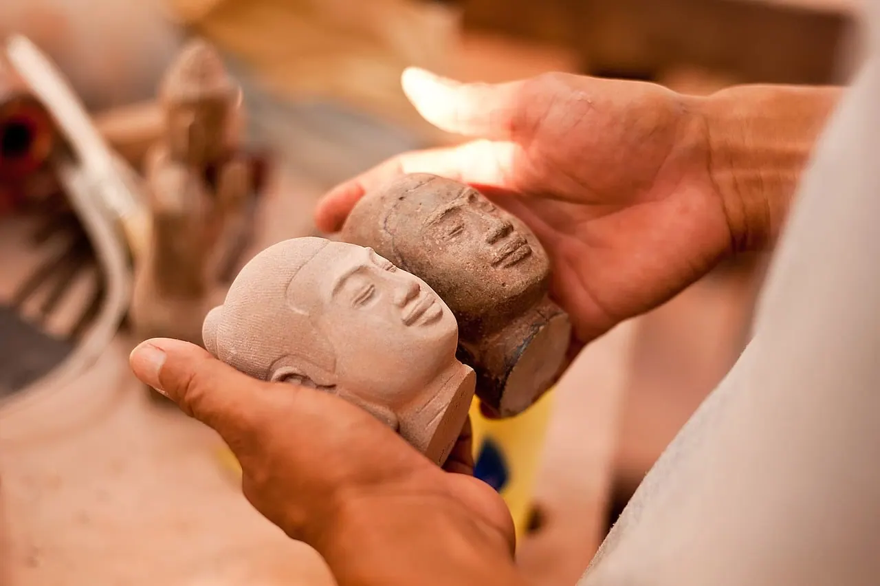 buddha, buddha purnima, statue, head, figure, stone, cambodia, craft, handmade