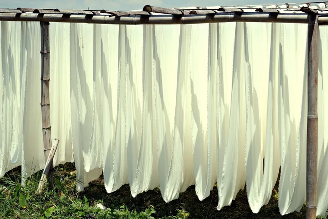 clothes, hang, laundry, drying, drying clothes, white clothes. Independent paper makers setup: drying is the constraint
