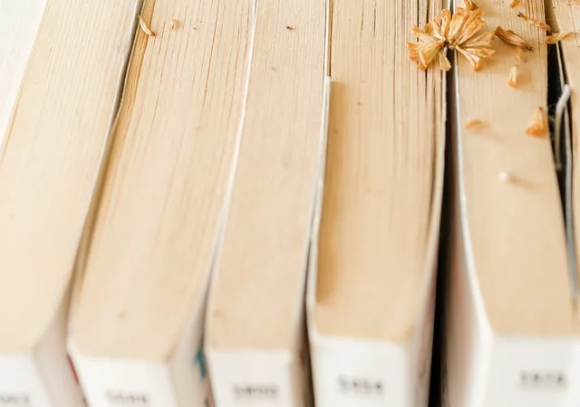 A close-up of vintage book spines with a selective focus revealing aged paper texture. Which error should decide your next bookbinding tool purchase?