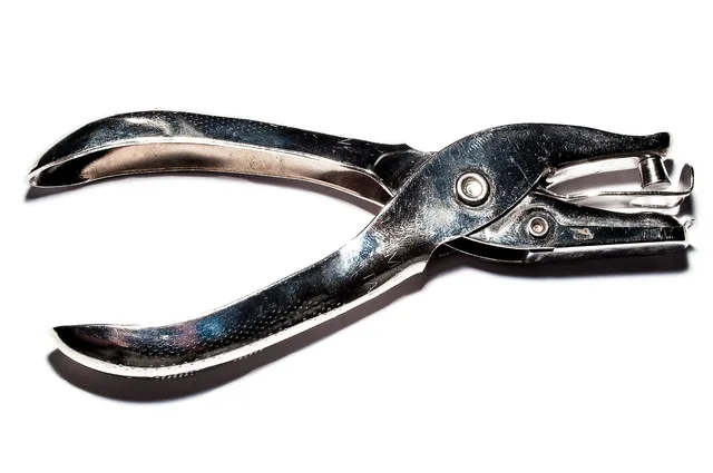 punching pliers, metal, tool, punch, iron, punching pliers, punching pliers, punching pliers, punching pliers, punching pliers. Awl versus screw punch: comparing tools for a handmade journal