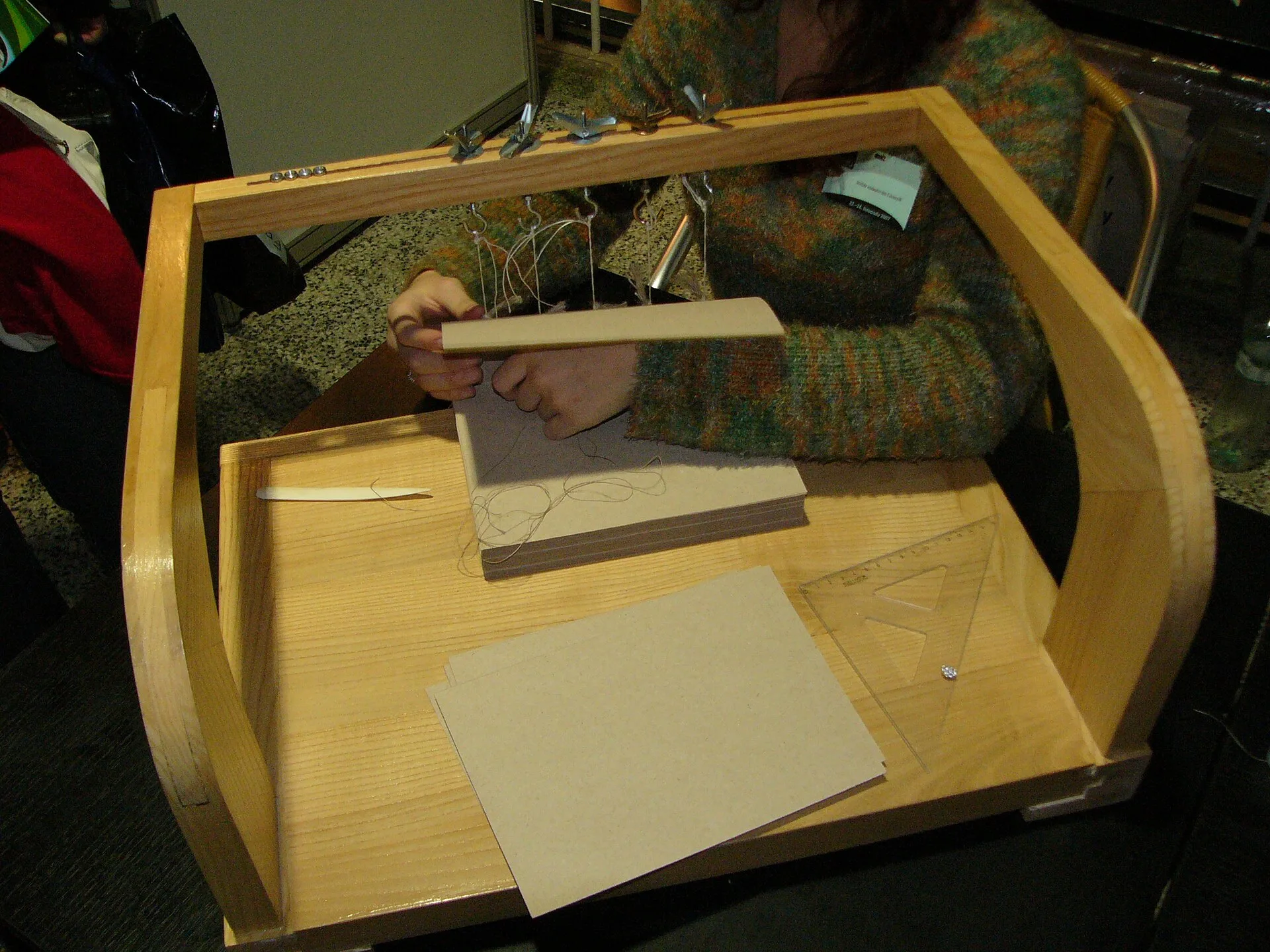 bookbinding on sewing frame. There is folding stick too. Bookbinding Mistakes: Structural Failures to Watch For