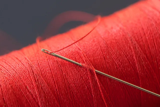 red thread, cotton thread, needle, thread, yarn, sewing materials, tailoring materials, closeup, red thread, needle, needle, needle, needle, needle, thread, thread, thread, yarn. Paste or PVA for first bookbinding projects: three questions
